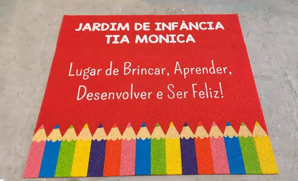 Tapetes personalizados para escolas e colégios - Capachos Forte SP