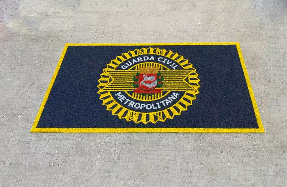 Tapetes-com-brasao-Capachos-Forte-SP-guarda-civil-metropolitana- Tapete personalizado com Brasão - Capachos Forte SP